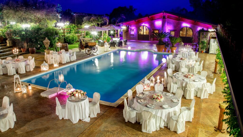 location matrimonio con piscina